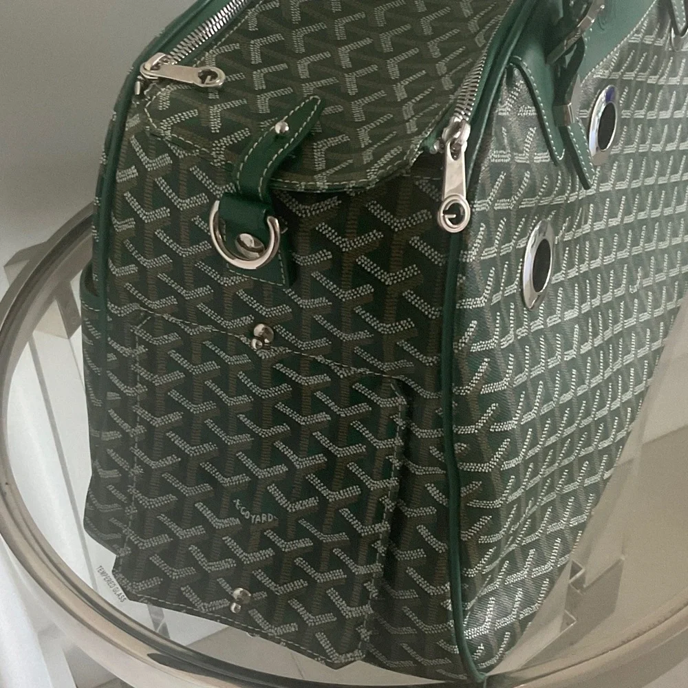 $5340 Goyard Green Dog carrier  Bag - Picture 5 of 12